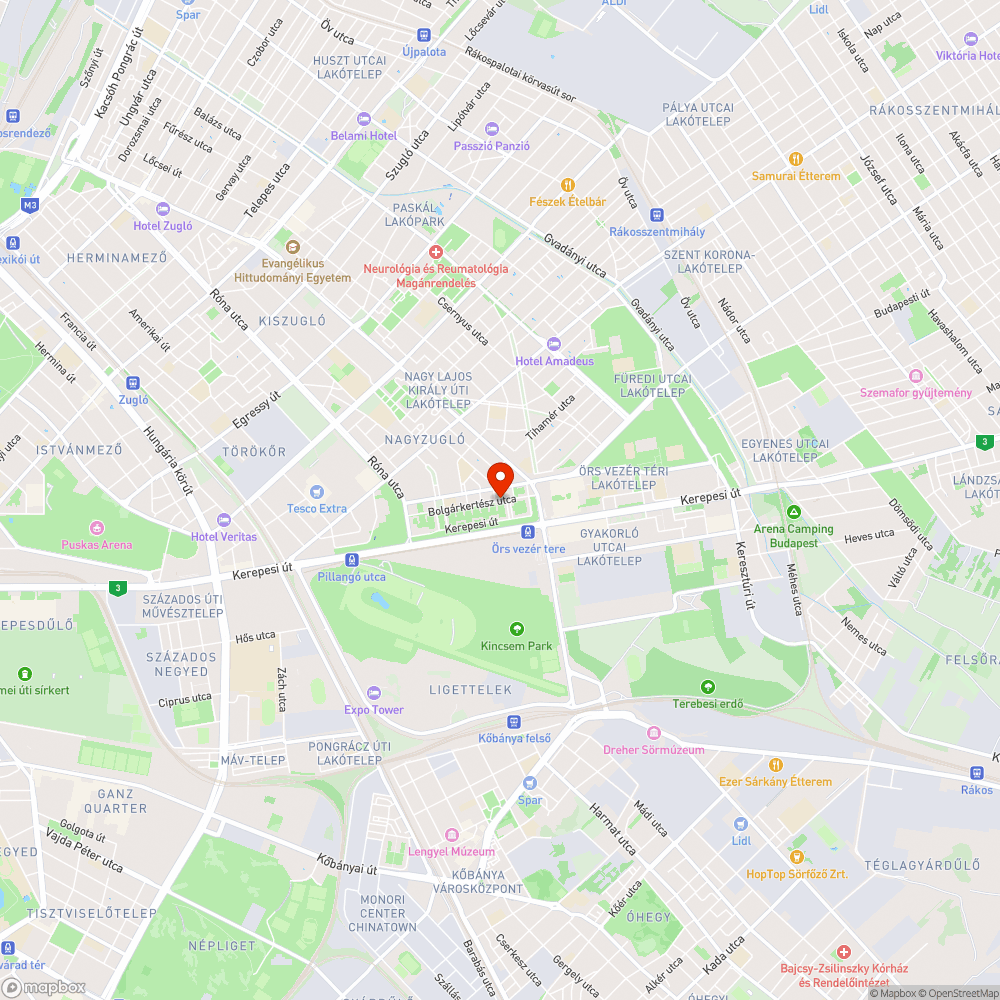 Villanyoszlop torzó bejelentés helye