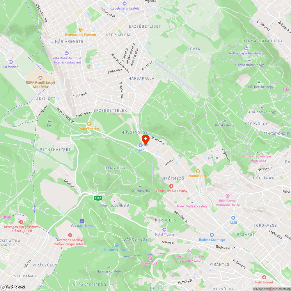 Egy szemét lerakat bejelentés helye