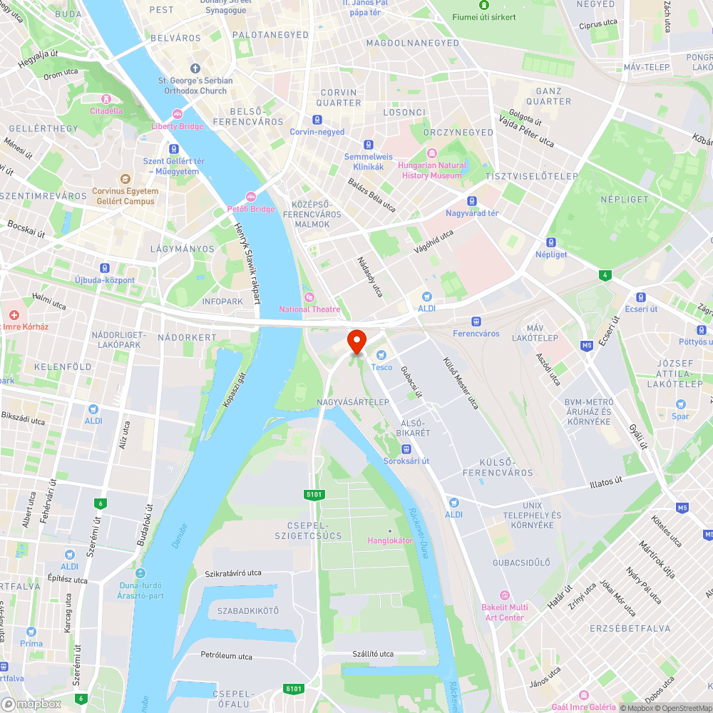 Soroksári HÉV megálló mögötti zöld terület bejelentés helye