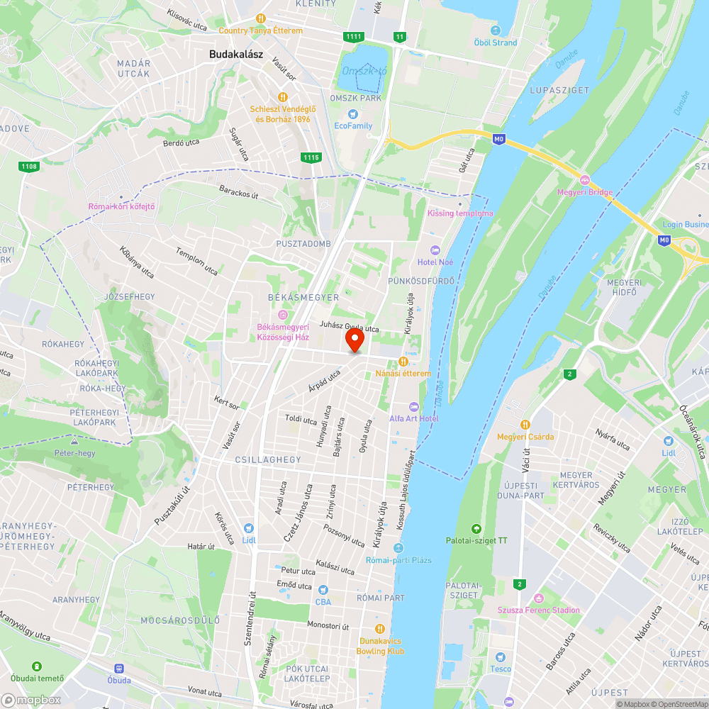 Pünkösdfürdő utcai HÉV átjárónál lassújel bejelentés helye