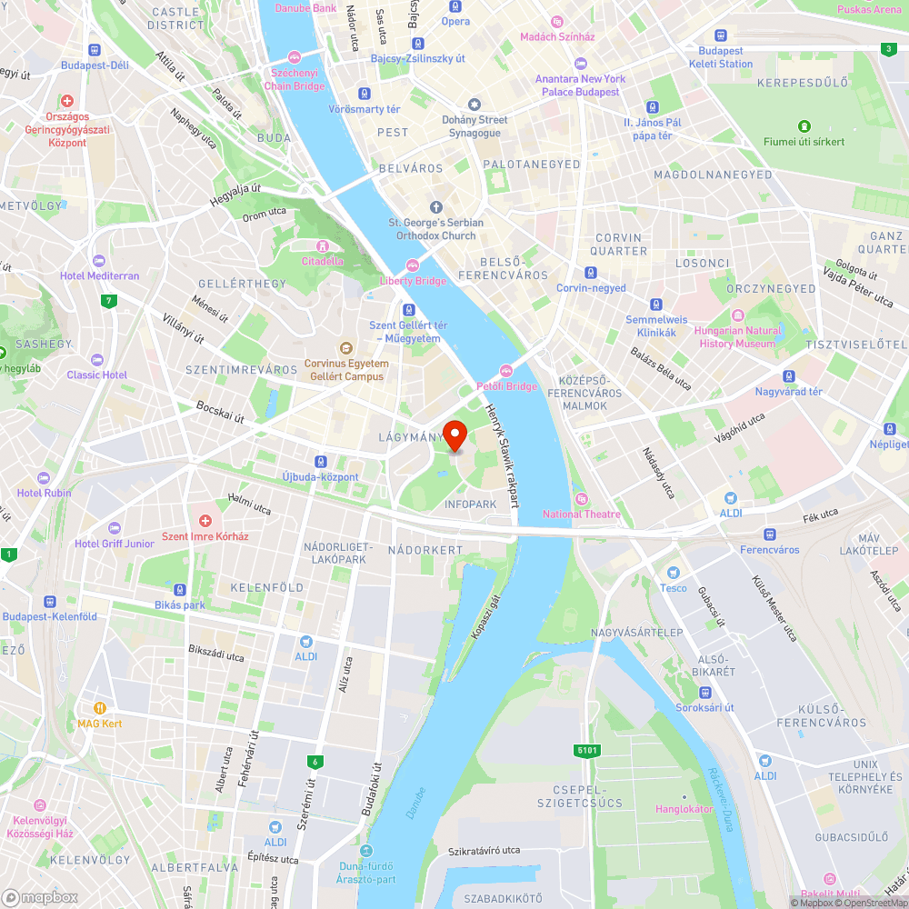 Erdei hangulat az infoparkban bejelentés helye