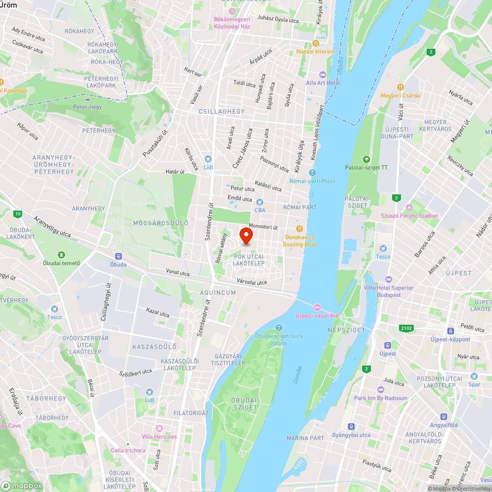 Víz az Aquincum Általános Iskola előtt bejelentés helye