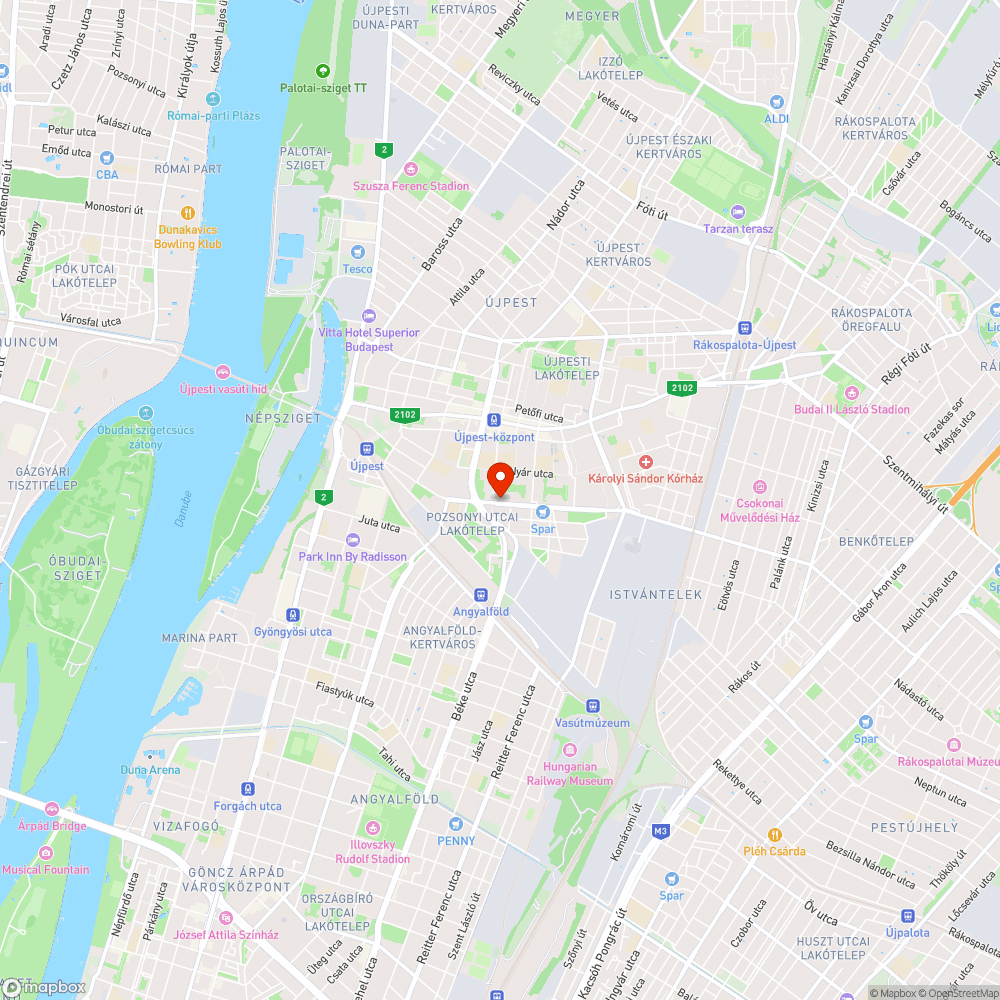 Buszmegálló környéke Tél utca-Kassai utca sarok bejelentés helye