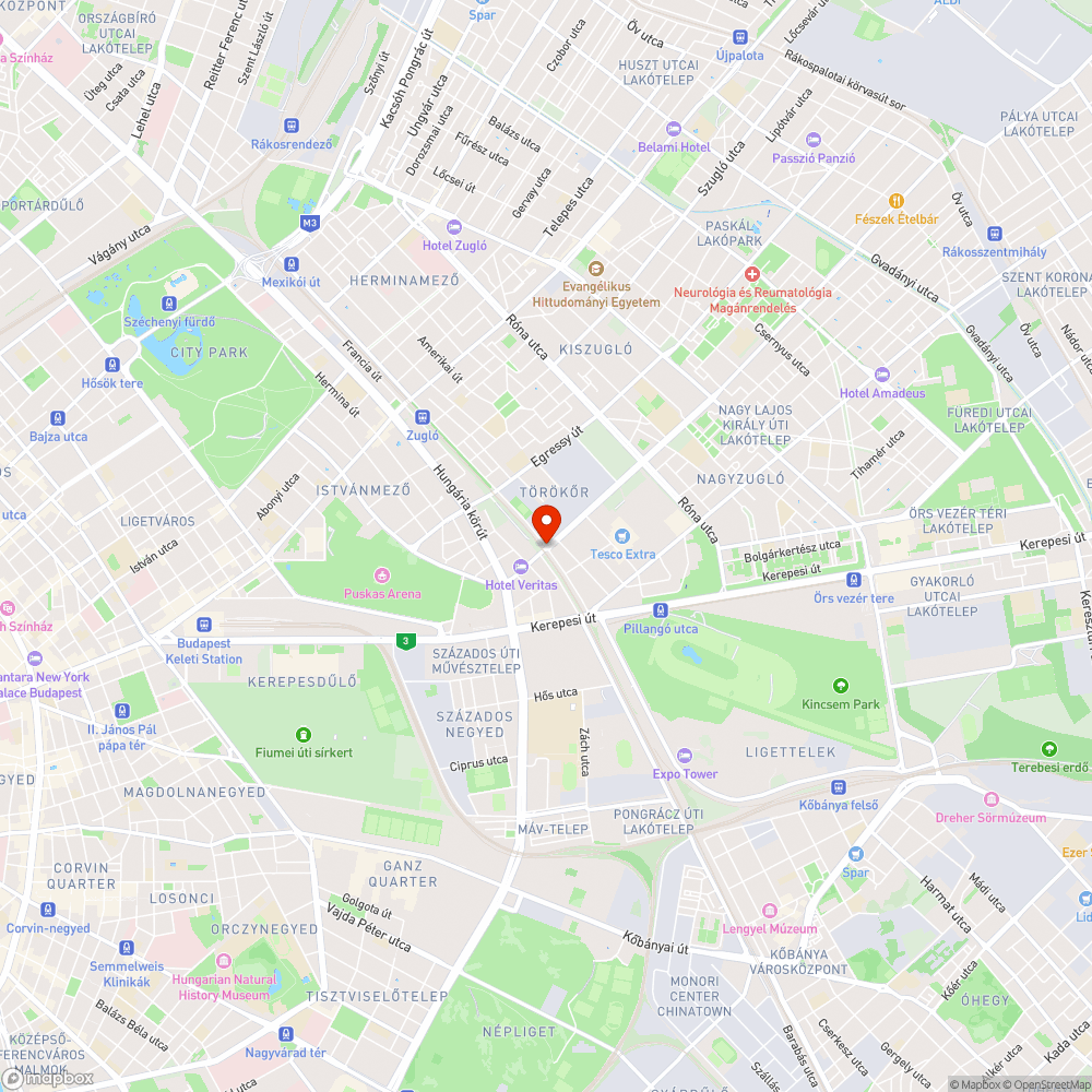 Életveszélyes kereszteződés a Mogyoródi úton bejelentés helye