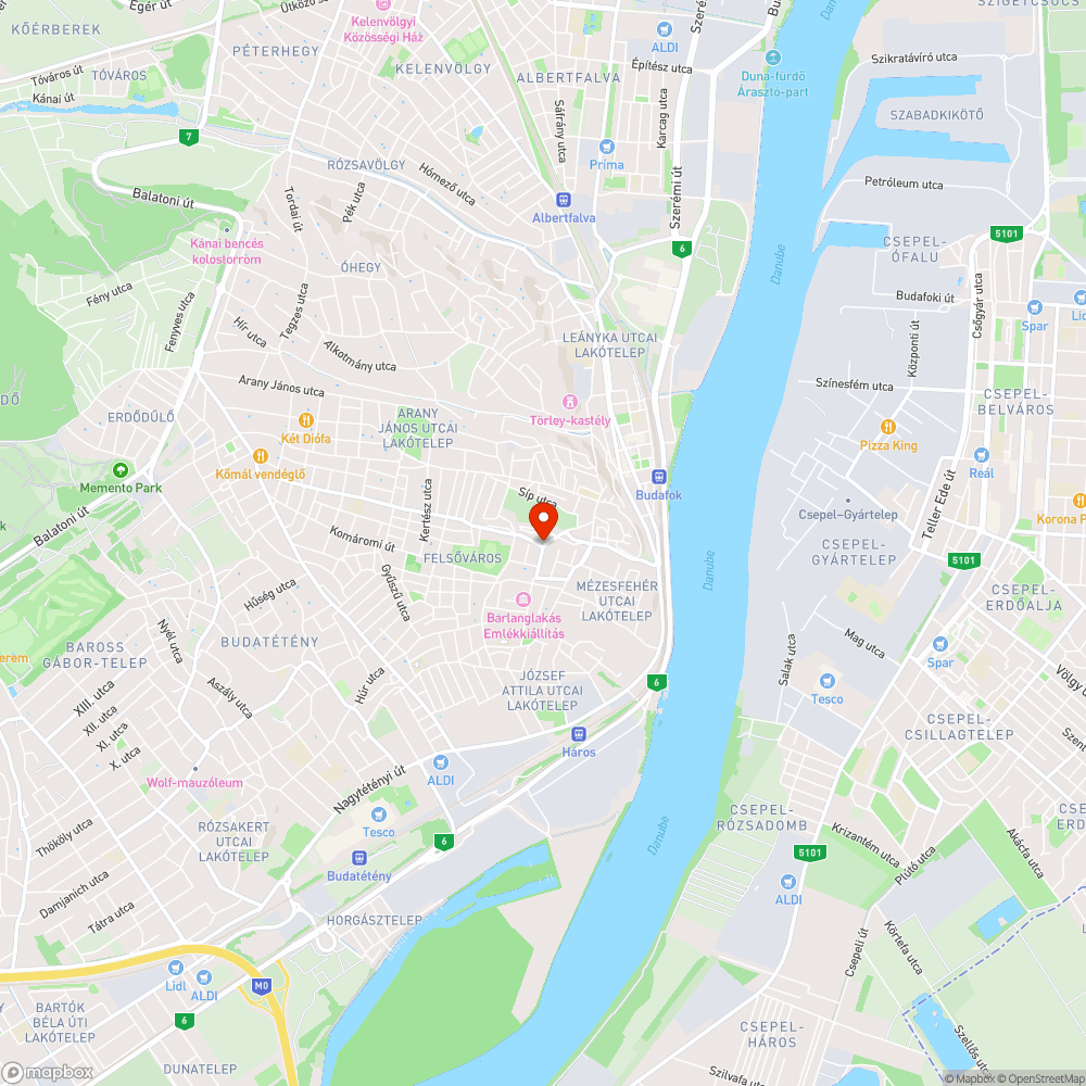 Kátyus járda bejelentés helye