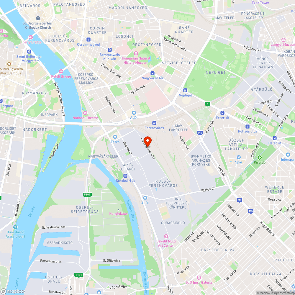 Megsüllyedt csatornafedél a Külső Mester utcán bejelentés helye