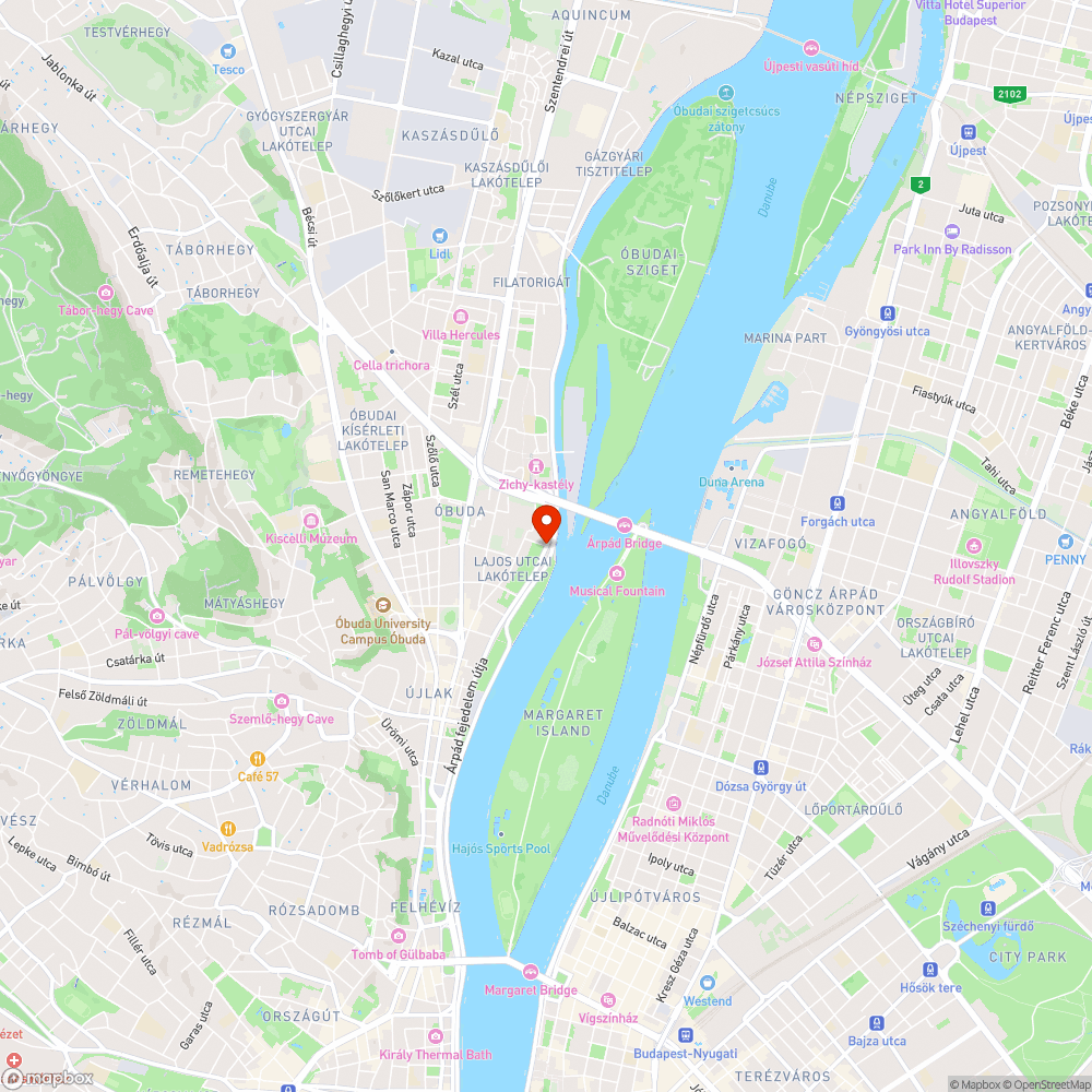 Tél utcai kátyú bejelentés helye