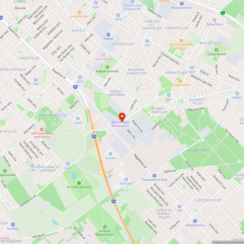 Megrongált, szemetes buszmeálló bejelentés helye