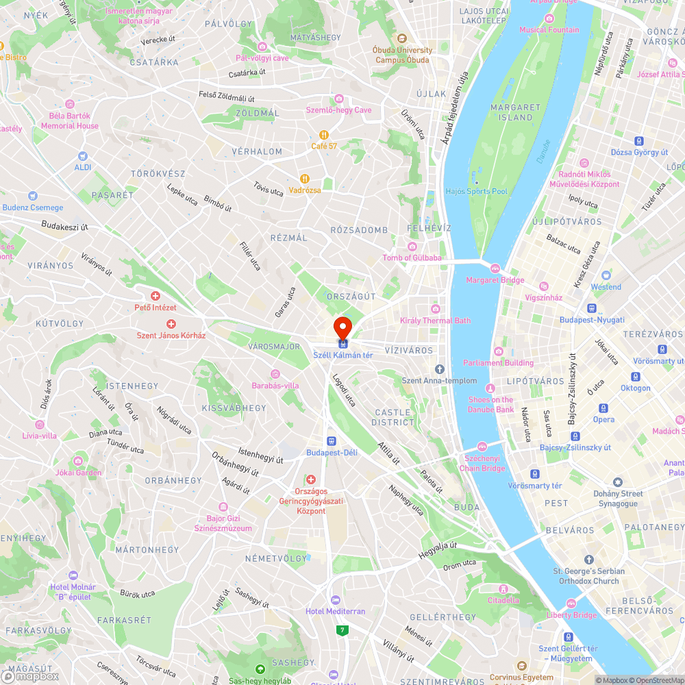 Margit körút - Széll Kálmán téri úthibák bejelentés helye