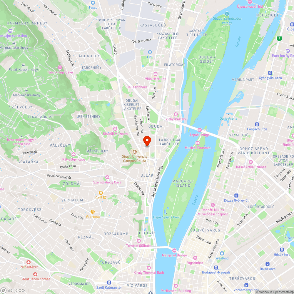 Kátyú a Tímár utcában bejelentés helye