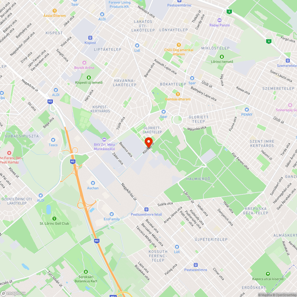 Balesetveszélyes kátyúk a XVIII. kerületben bejelentés helye