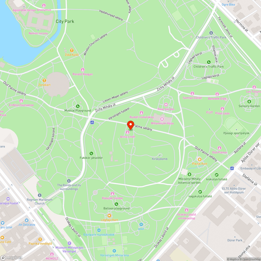 Anna Lindh elmozdított emlékműve bejelentés helye