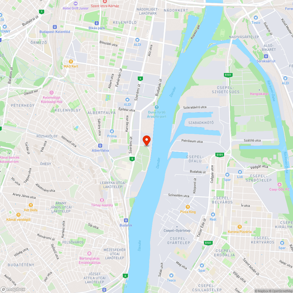 Szemét a bicikliút mellett bejelentés helye