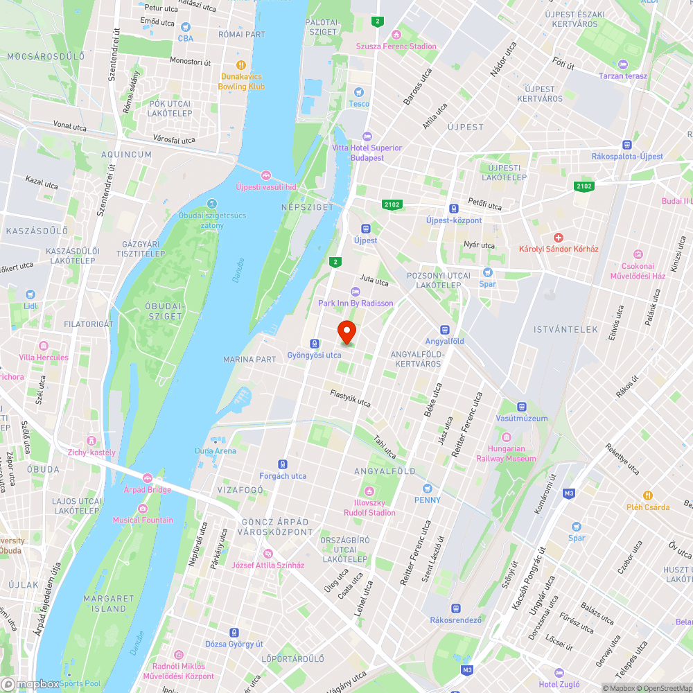 "Marianna-árok" a parkolónál bejelentés helye