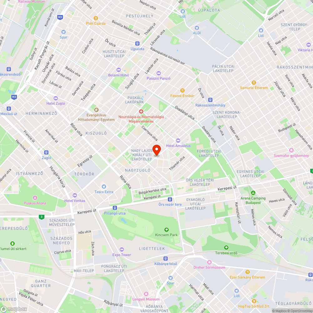 XIV. Jerney u. / Fogarasi út - Épített sebességcsökkentő bejelentés helye