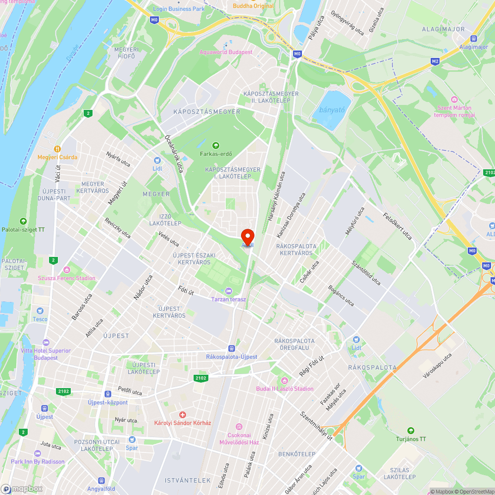 Instabil buszmegálló tábla bejelentés helye