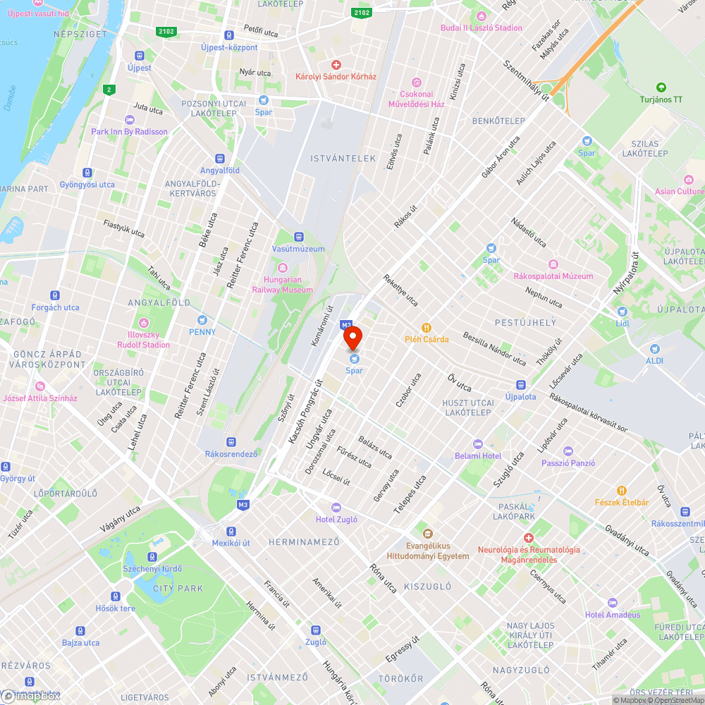 Kátyú bejelentés helye