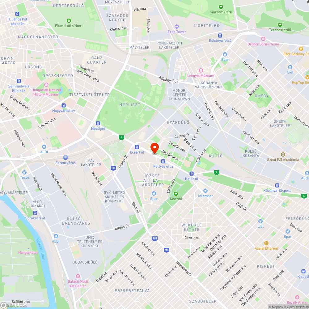 Betonozás maradványok az Üllői út-Somfa köz torkolatánál bejelentés helye