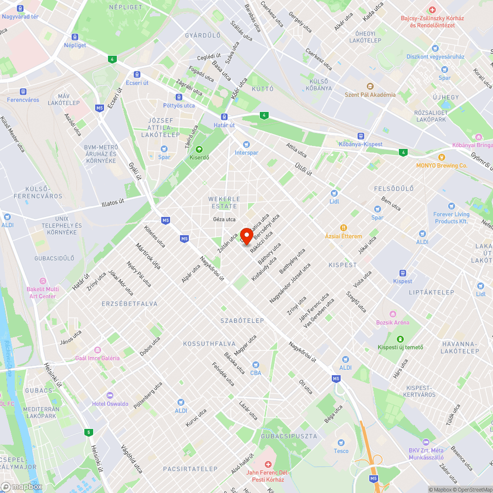 Folyamatosan kiújuló kátyú bejelentés helye