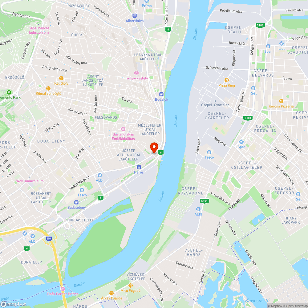 Punto a Nagytétényi út szélén bejelentés helye