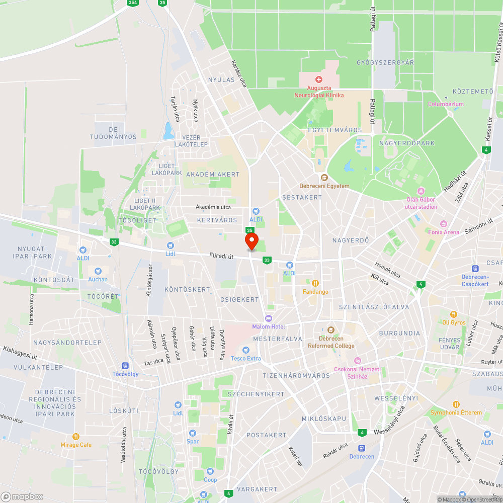 Megrongált kerékpártároló bejelentés helye