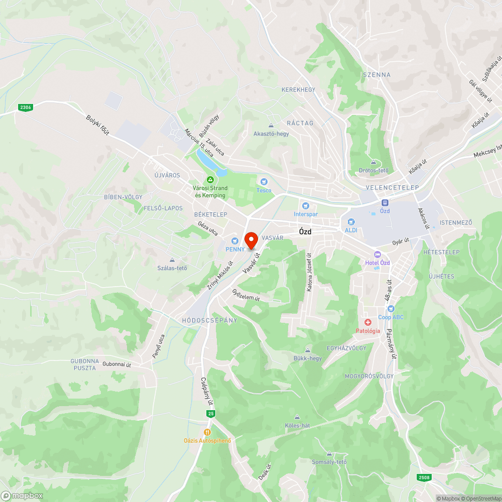 Beszakadó fedél bejelentés helye