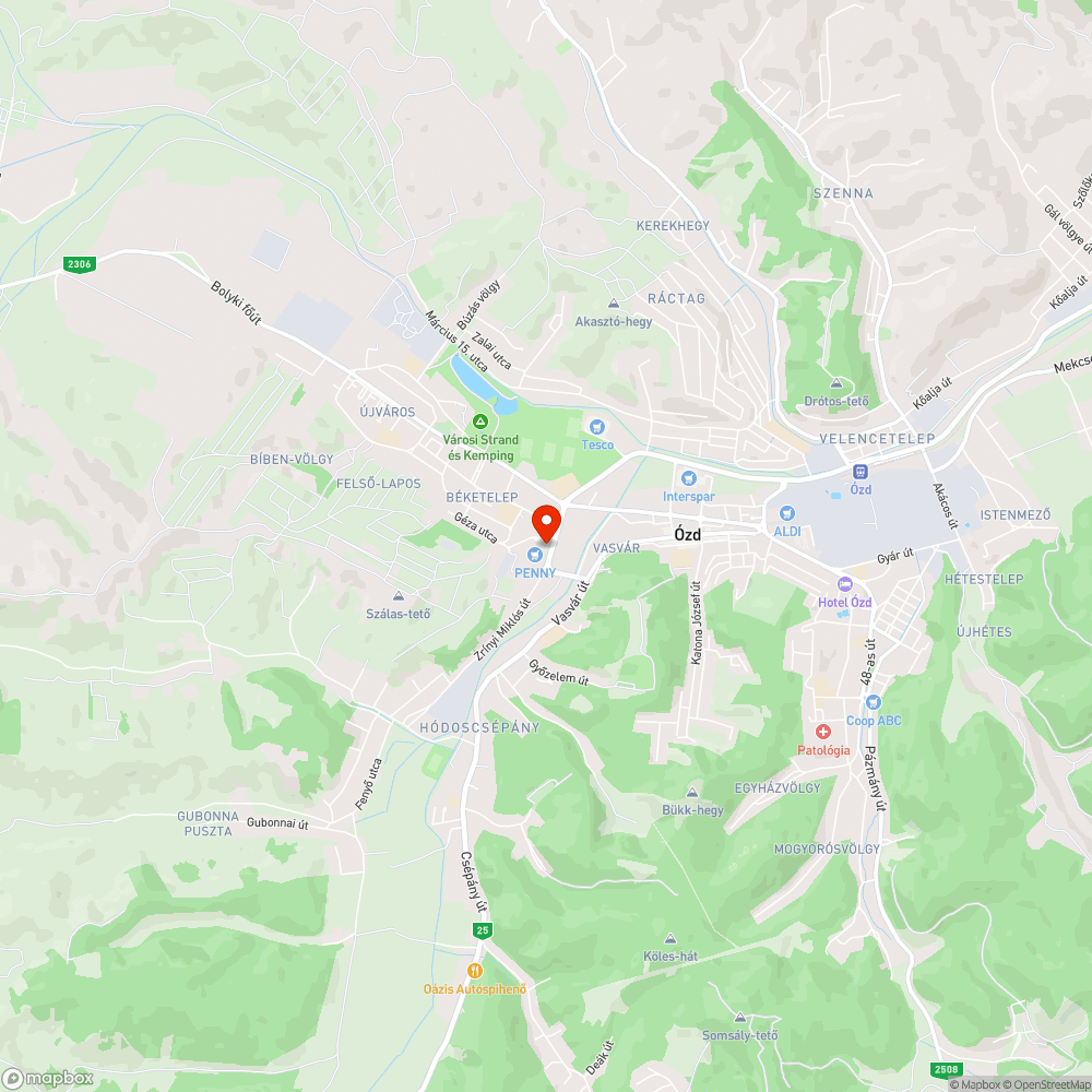 Nyitott villanyoszlop bejelentés helye