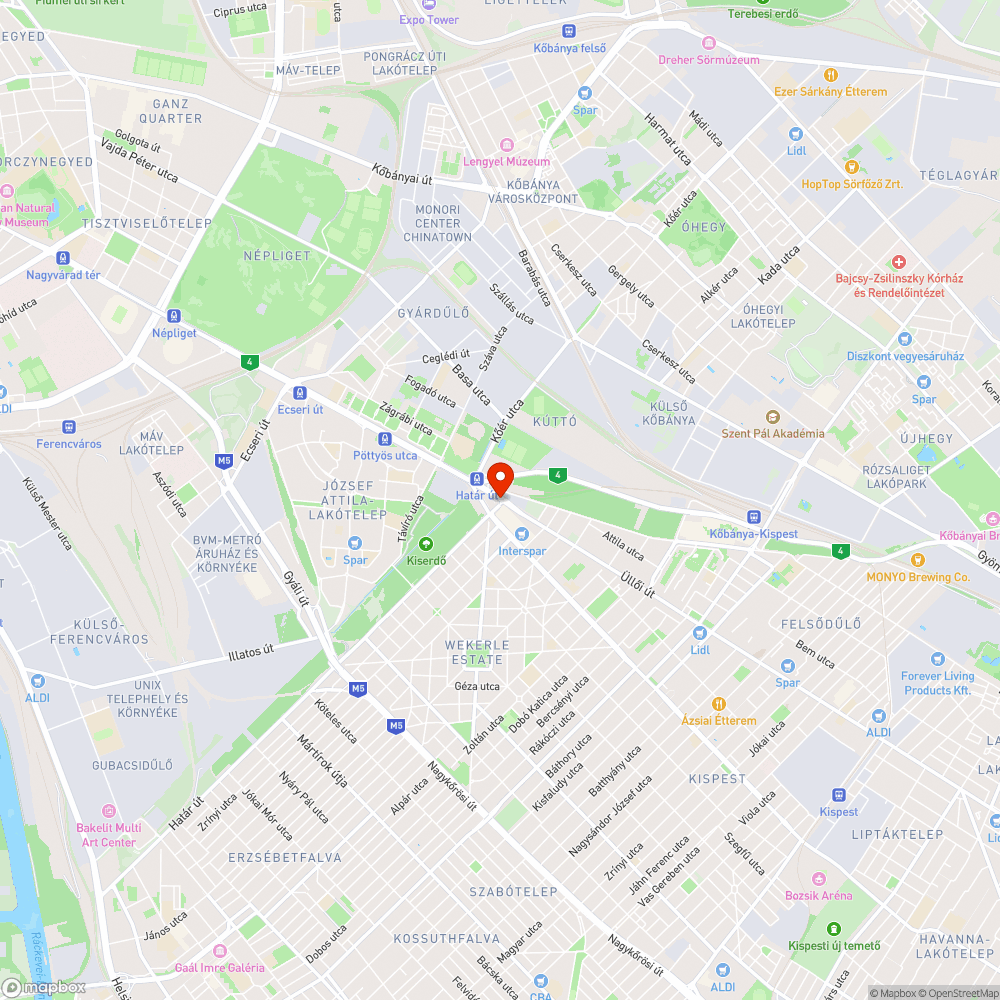 Repedezett, szétesőfélben lévő burkolat a Határ útnál bejelentés helye