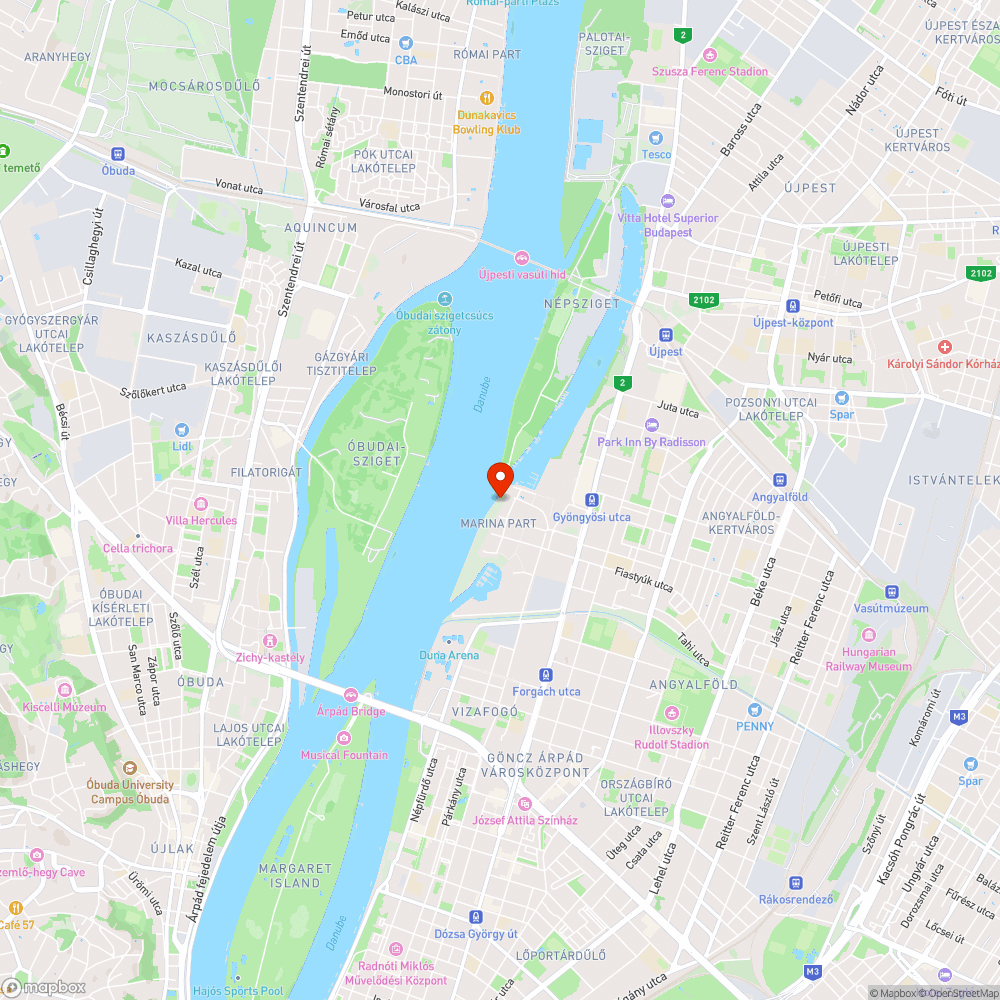 Marina sétány északi része bejelentés helye