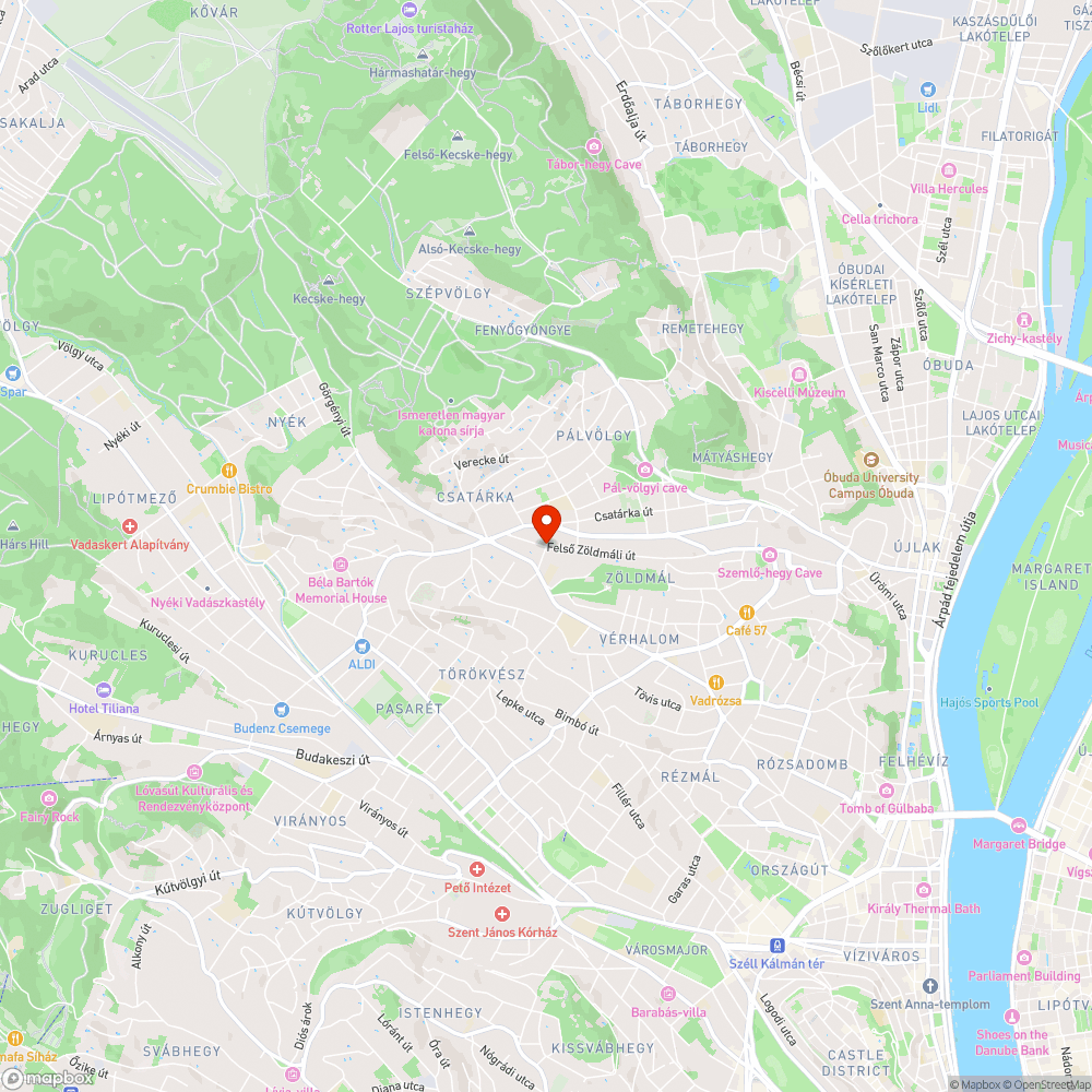 Kátyú Pitypang utca bejelentés helye