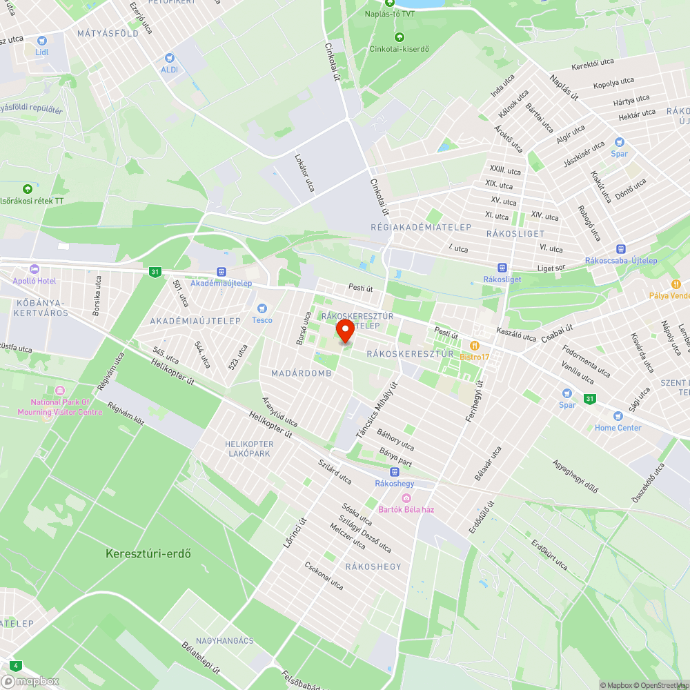 Rákosmente terei 1. bejelentés helye