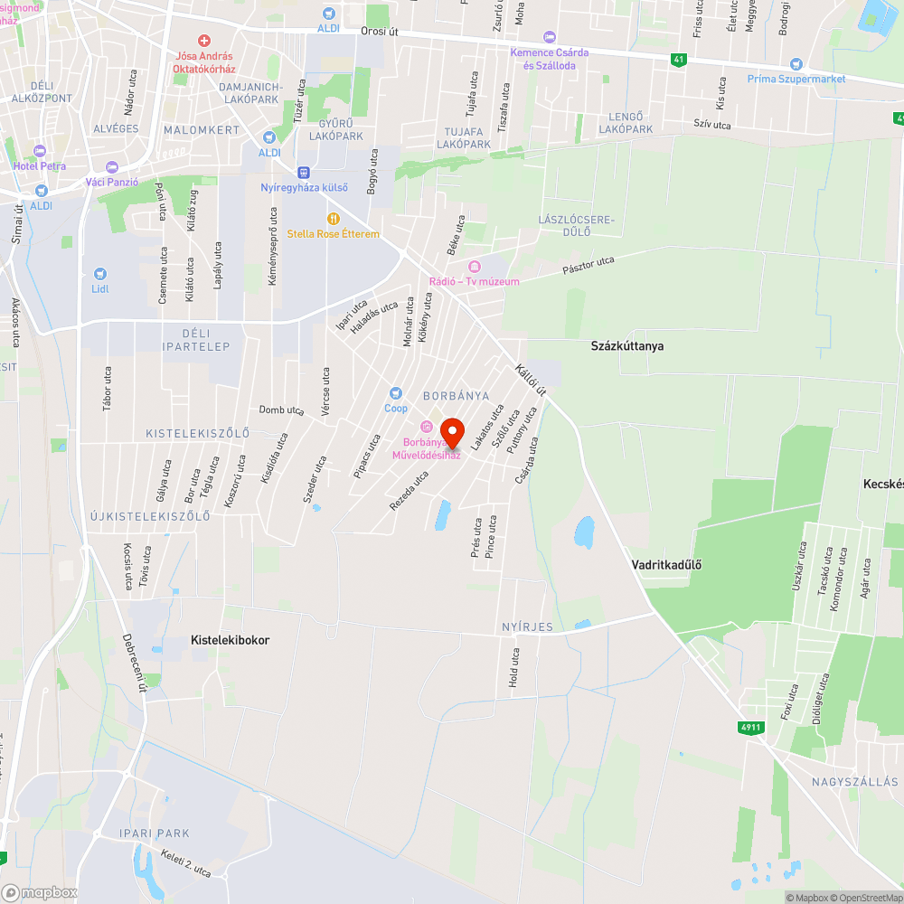 Vaksötétség bejelentés helye