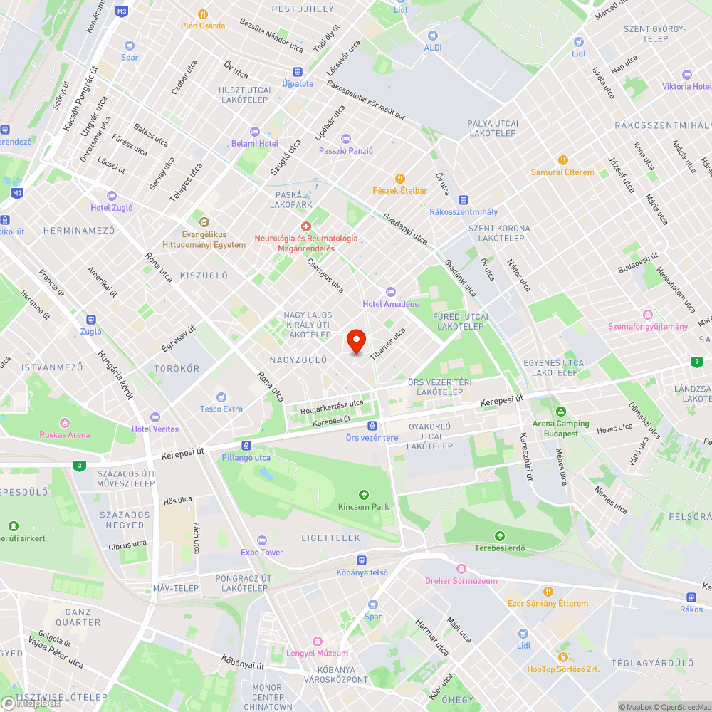 Megemelkedett járda bejelentés helye