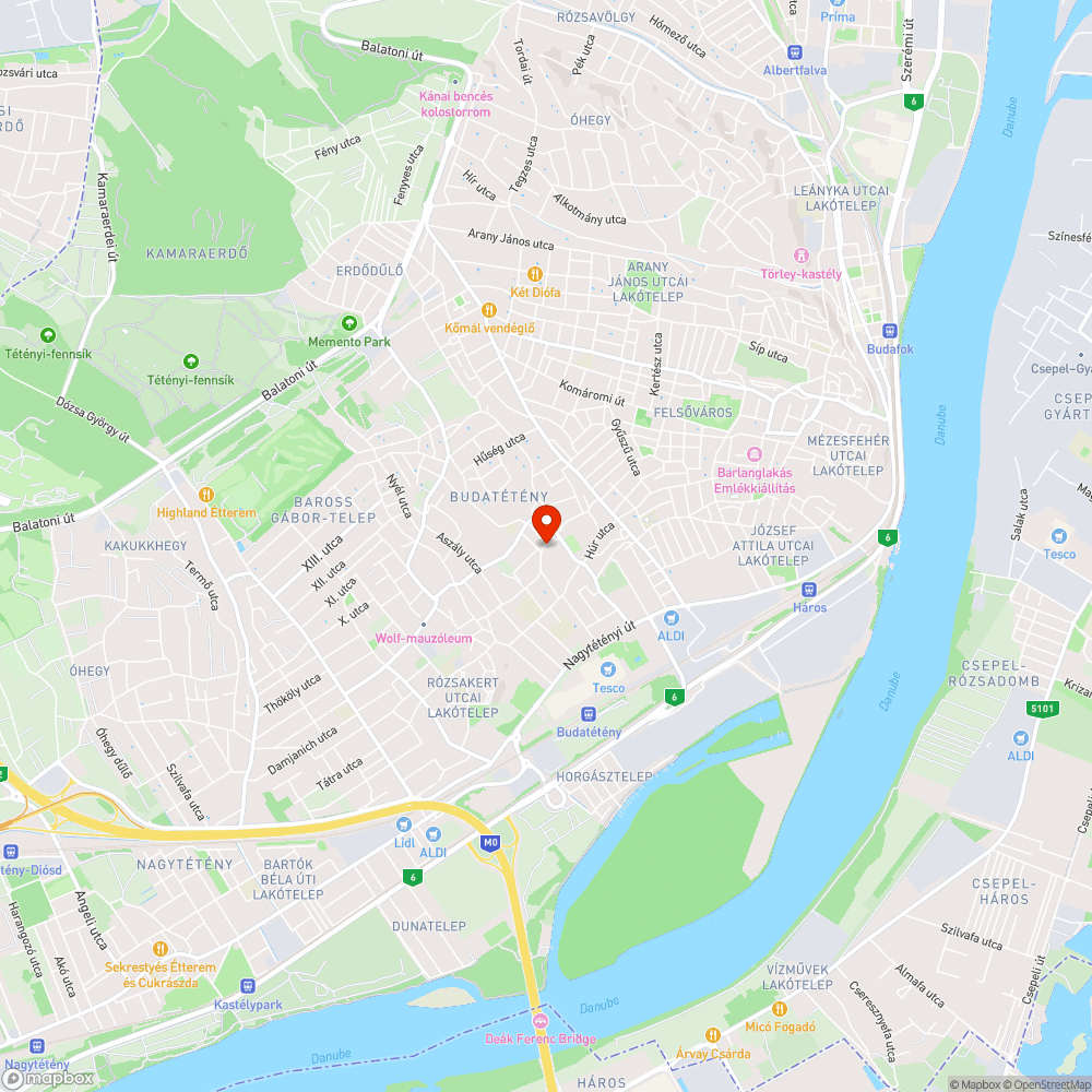 Kátyú bejelentés helye