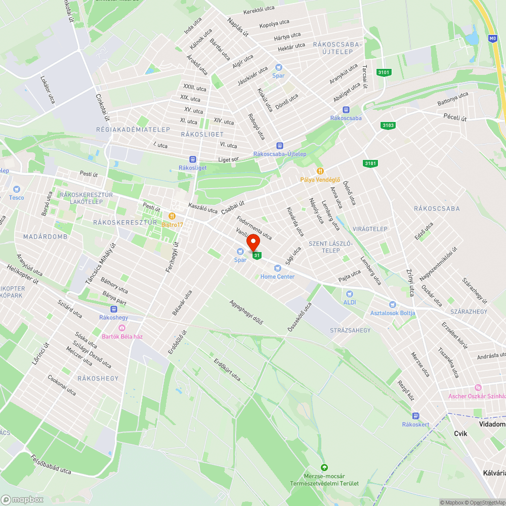 XVII.kerület Pesti út 157.előtti játszótér bejelentés helye