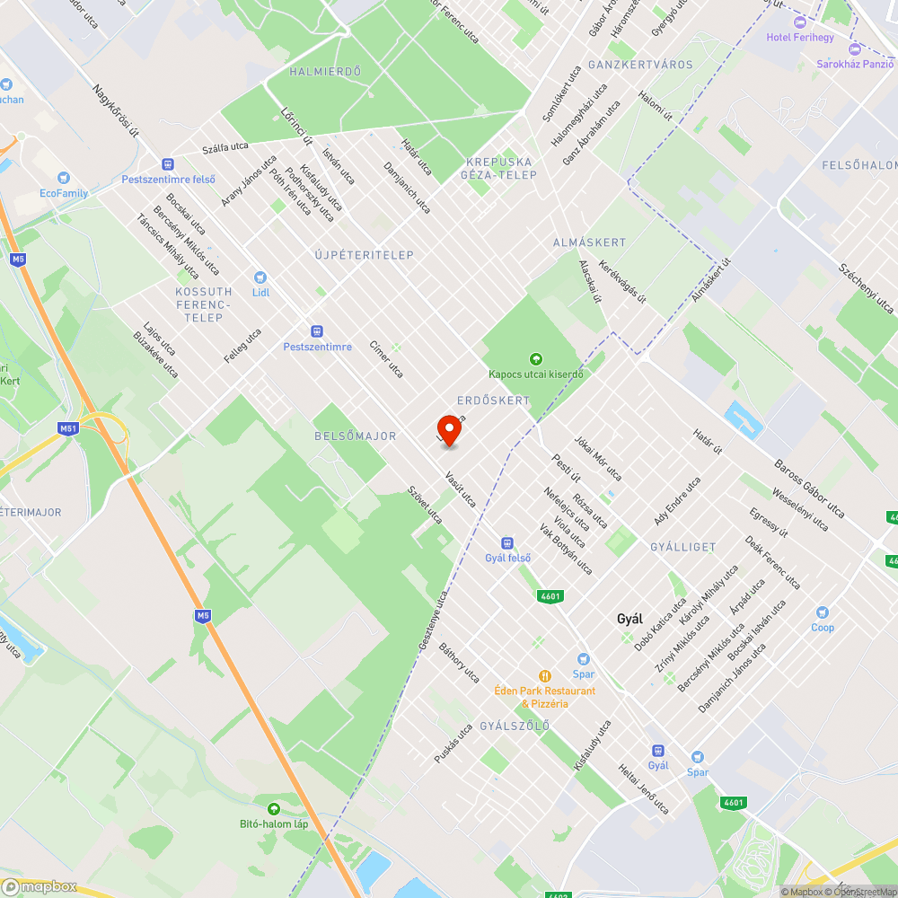 XVIII. kerület: Fekvőrendőr helyreállítás &amp; útszéljelző oszlop bejelentés helye