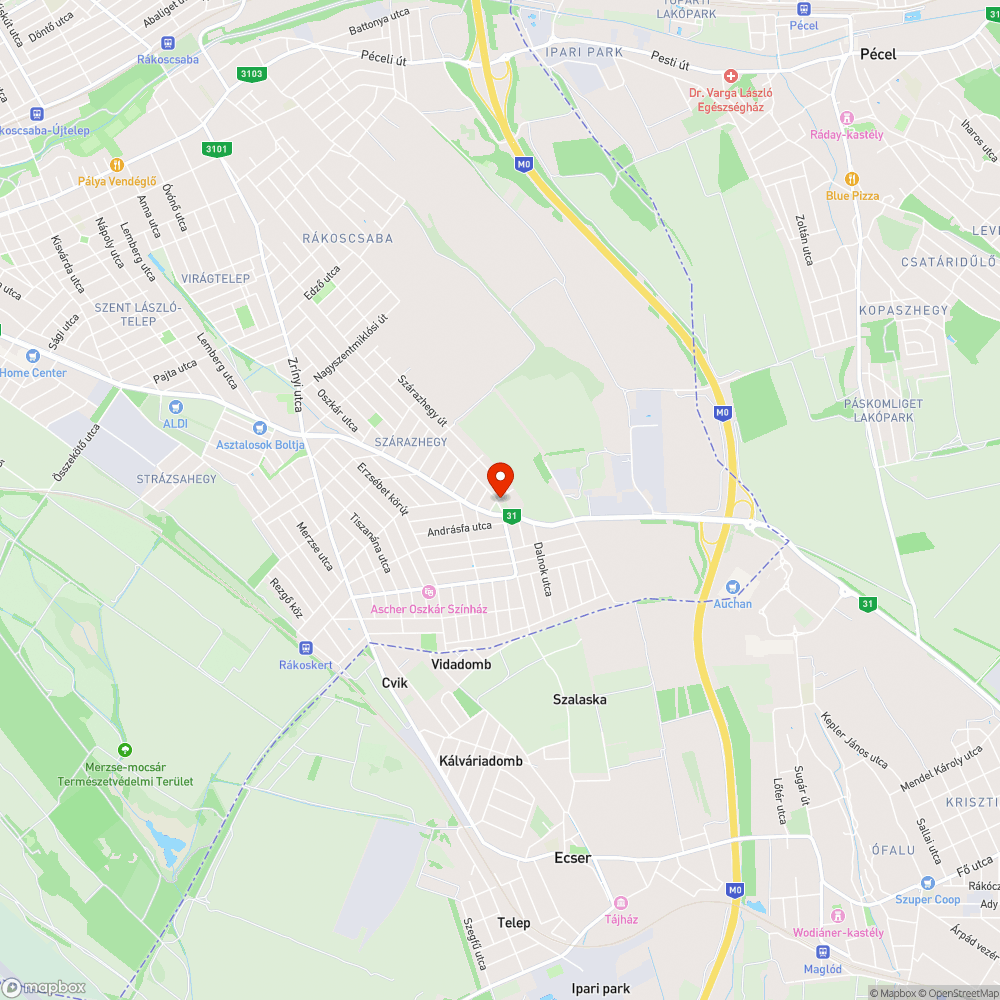 Elhagyott gépkocsi bejelentés helye