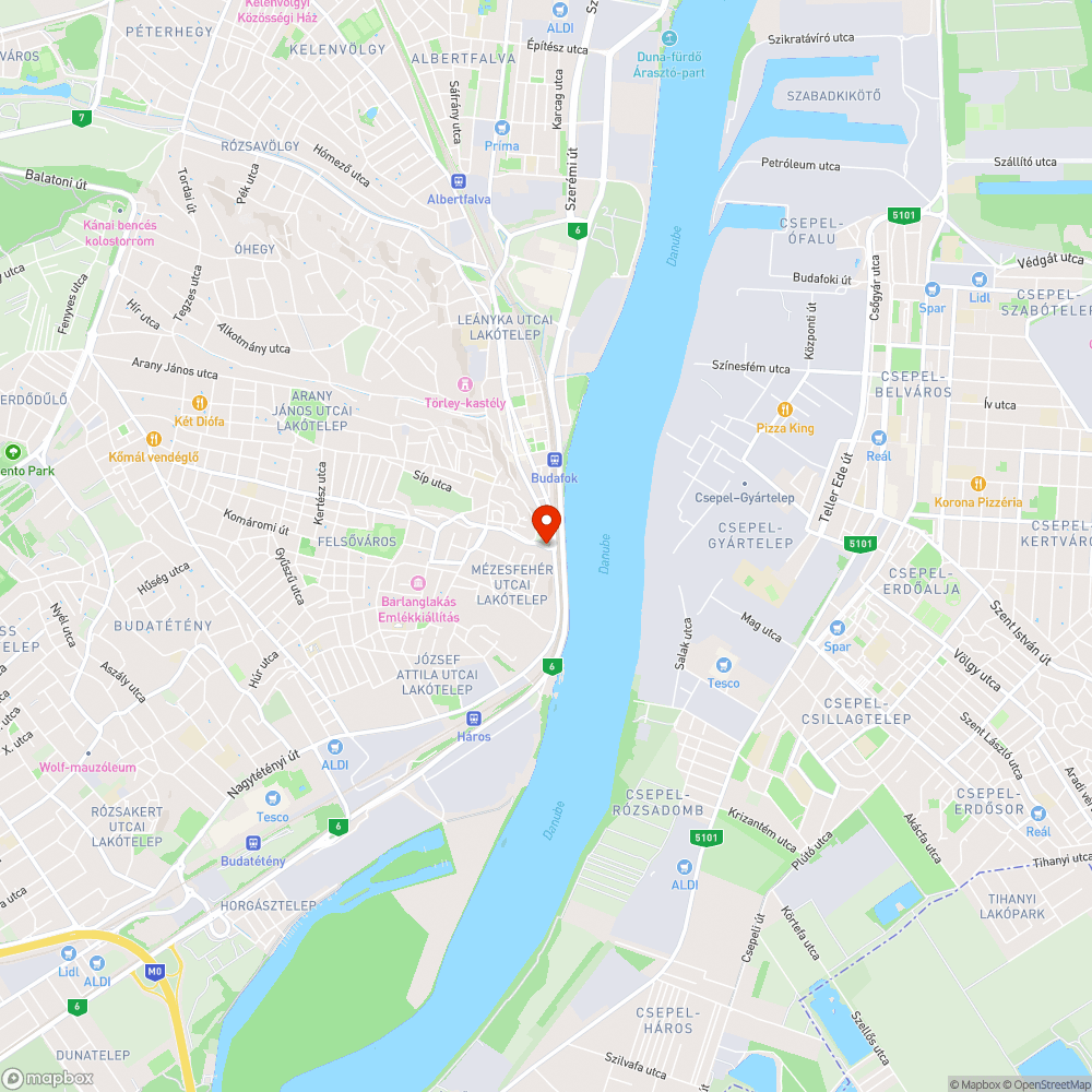 Rossz állapotban lévő járda bejelentés helye