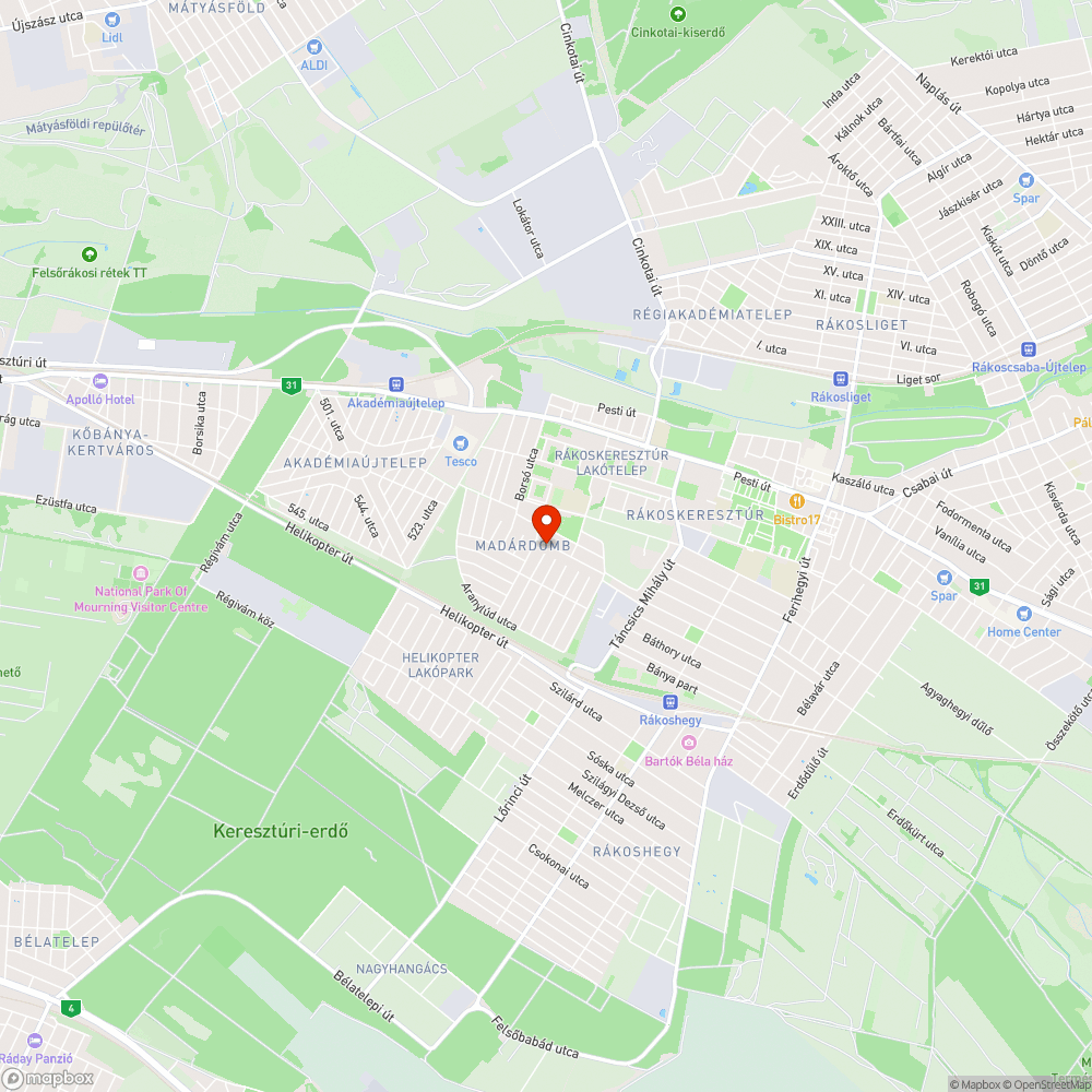 Bugó és összegraffitizett transzformátor állomás bejelentés helye