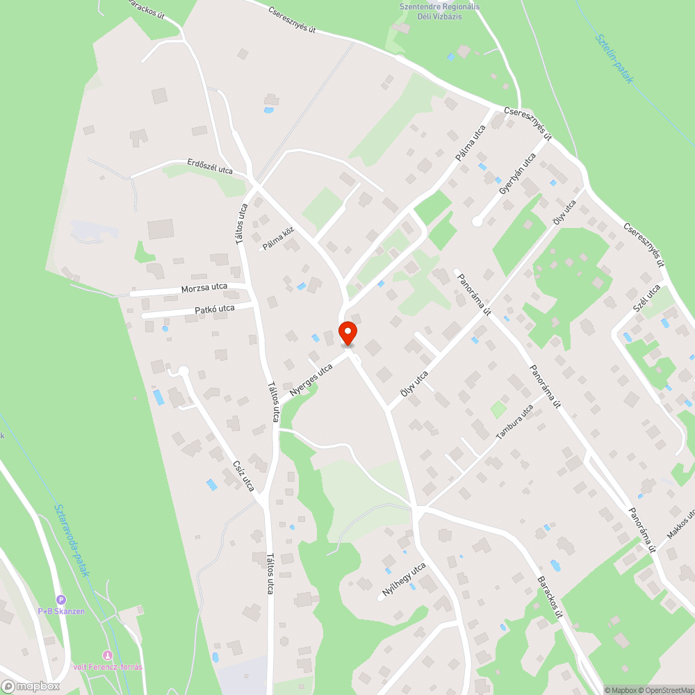 Barackos-Nyerges u-i csomópont bejelentés helye