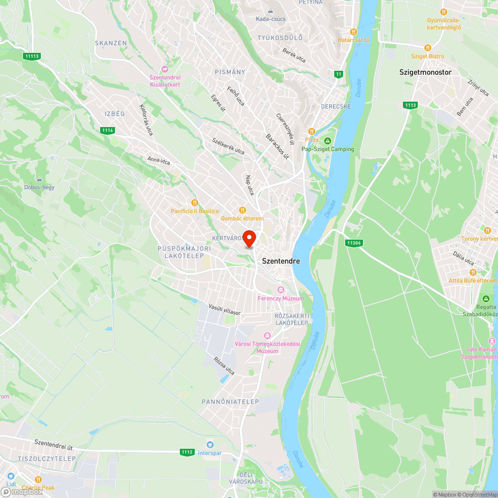 DMVZRT munkagödör a Virág utcában bejelentés helye