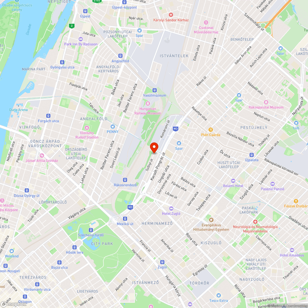 Kátyú az úton bejelentés helye