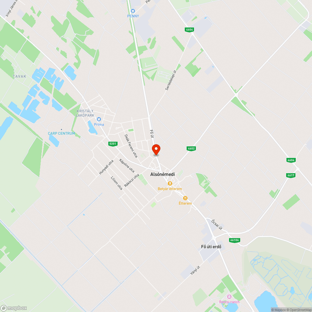 Nem működő közvilágítás bejelentés helye