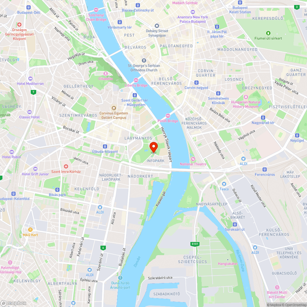 Felesleges kerékpárút hiányos jelzésekkel (Magyar Tudósok krt.) bejelentés helye