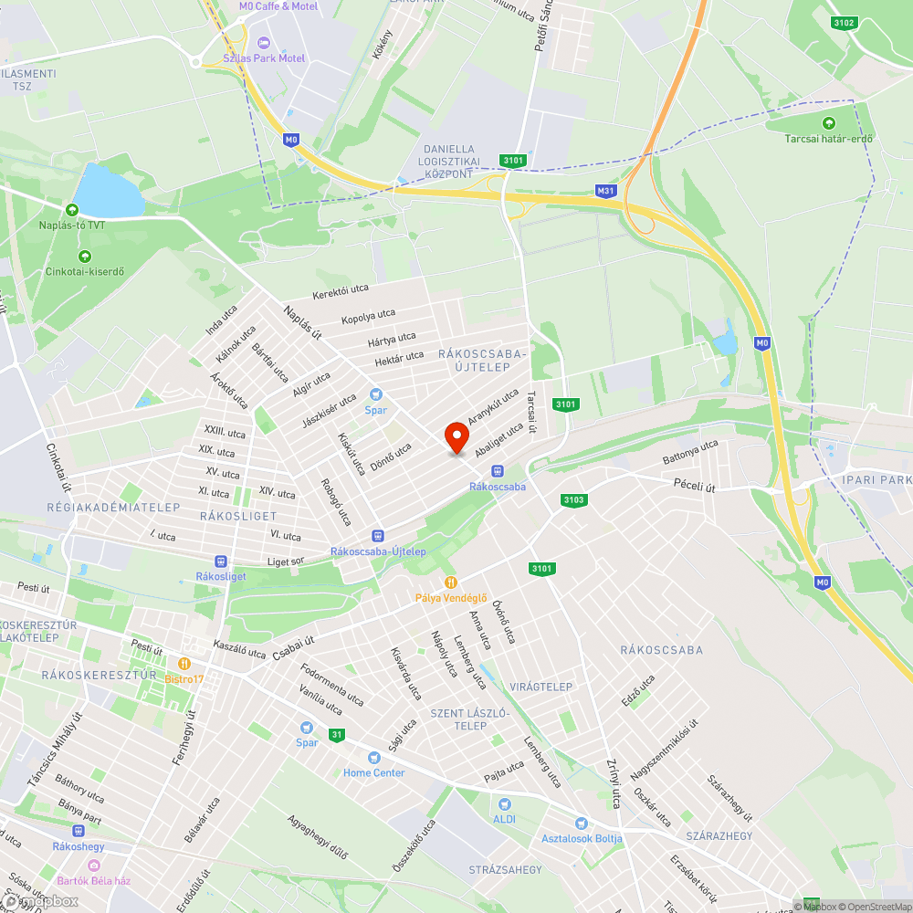 Megrongált utcanévtábla - Dallamos utca bejelentés helye