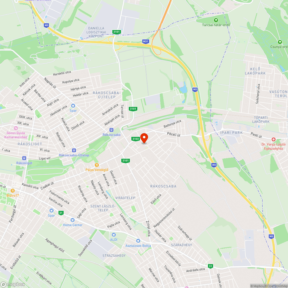 Megrongált utcanévtábla - Kendő utca bejelentés helye