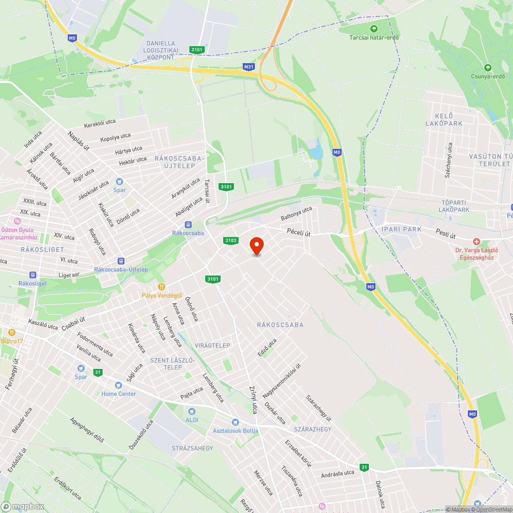 Megrongált asztal a játszótéren bejelentés helye