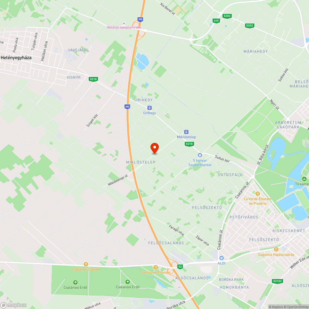 Miklóstelep tele kátyúval bejelentés helye