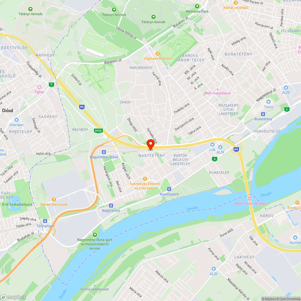 Hézagos zajvédő bejelentés helye