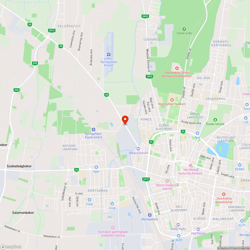 Parkoló bejelentés helye